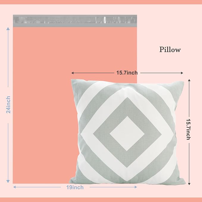 Metronic Large Poly Mailers 19x24 50Pack Thick Shipping Bags, Peach Pink | - Image 7