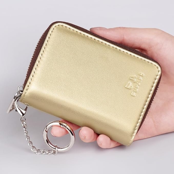 FurArt Zipper Wallet Women, RFID Blocking Credit Card Wallet, Business Card - Image 4