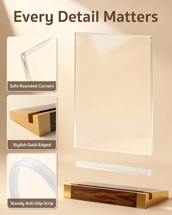 1 Pack Acrylic Sign Holder 8.5 x 11 Inch - Image 6