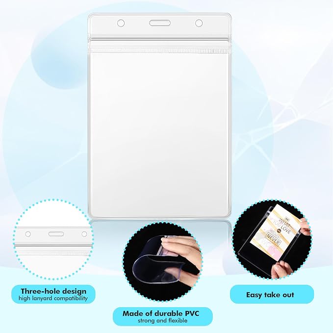 Patelai 50 Pcs 4 x 5.5 Inch Clear Passport Holders - Image 5