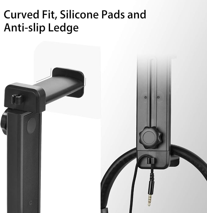 NEETTO HS906 Headphone Stand & Hanger 2 in 1, Above & Under Desk Gaming Headset - Image 6