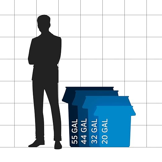 44 Gallon White Round Commercial Trash Can-DeskLoop Office