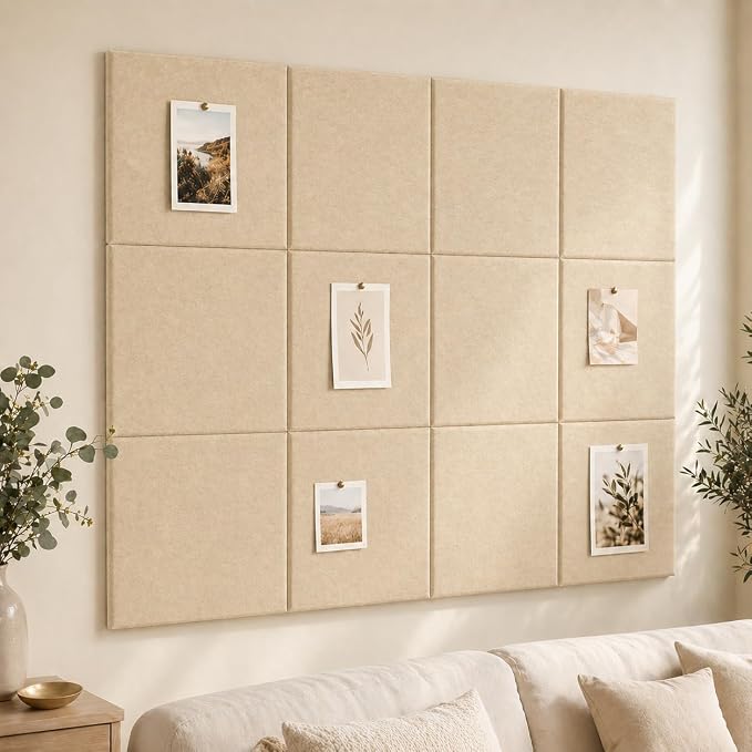 Felt Bulletin Board Tiles, Cork Board Alternative, 48 x 36 in | 0.35 in modular by CreateYourIdealSpace