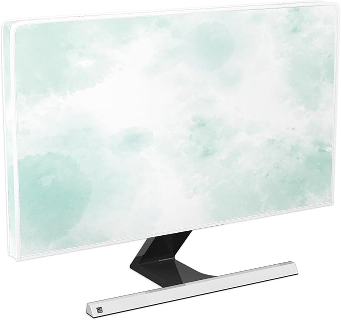 Baocicco Abstract Watercolor Waterproof TV Display Screen Cover 65 Inch Cyan by Baocicco