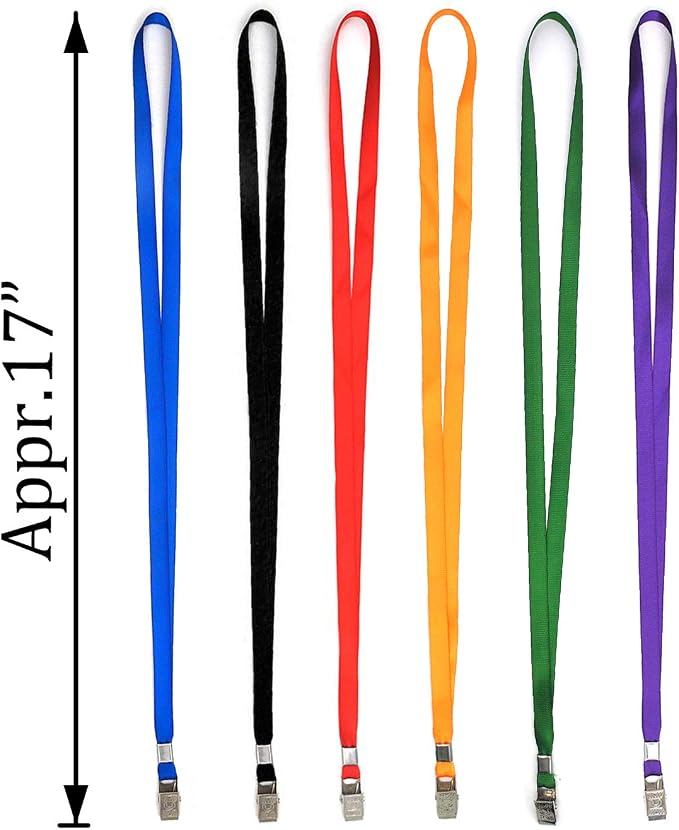 Bird Fiy Black Lanyards 100 Pack 34" Premium Lanyard Bulldog Clips Bulk Nylon - Image 2