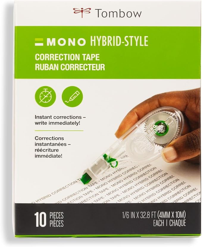 Tombow 68721 MONO Hybrid Correction Tape. Easy To Use Applicator - Image 2