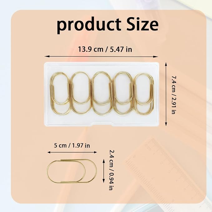50 Pcs Jumbo Paper Clips, 2 Inch Large Paper Clips - Image 3