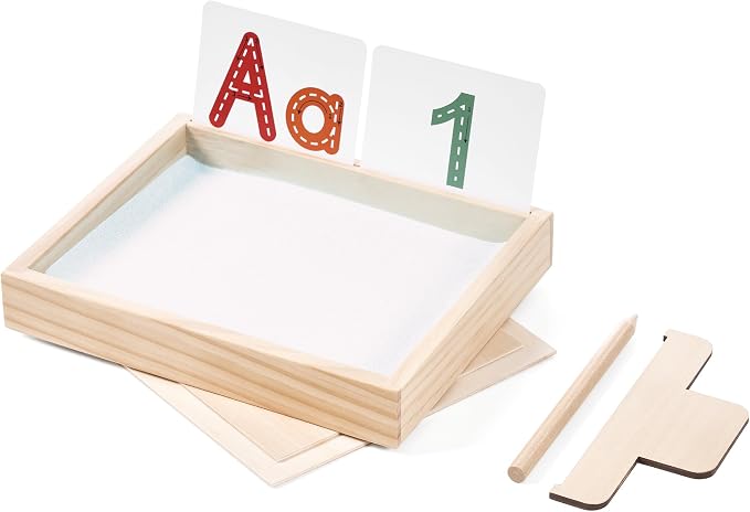 Montessori Sand Tray for Kids, Writing Play Sand Tray by MORITECK