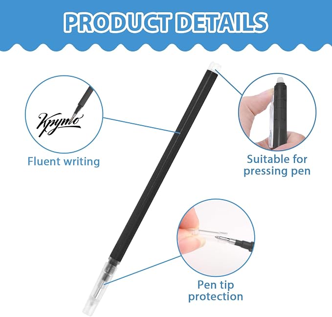 16 Pcs 0.7 mm Erasable Pen Refills Compatible - Image 5