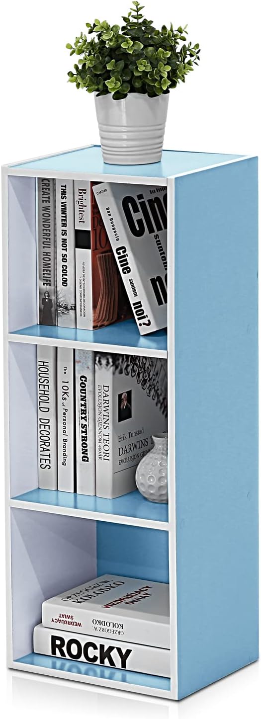 Furinno LUDER Book Shelf, 3-Cube Bookshelf, Bookcase - Image 5