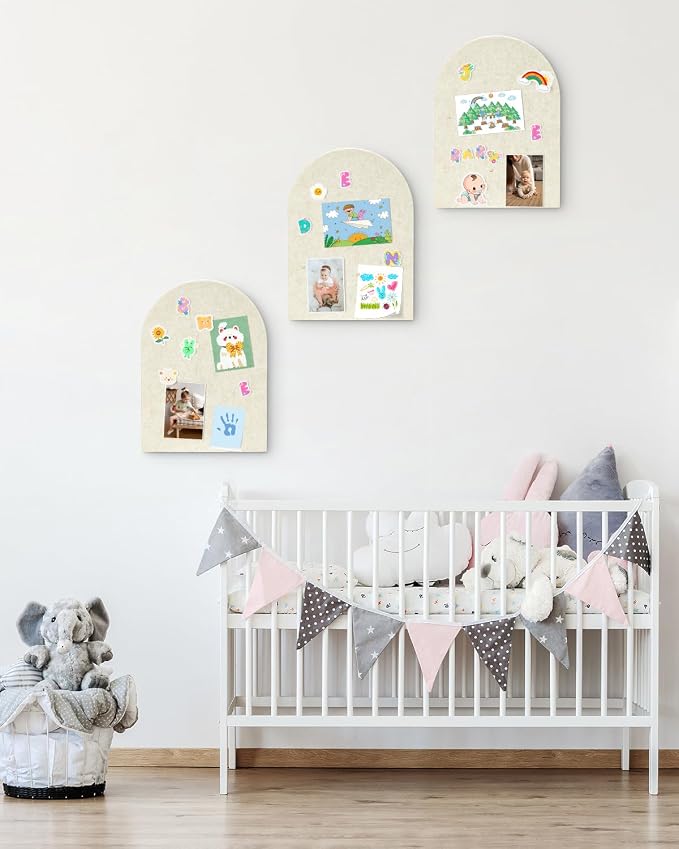 Arched Felt Bulletin Board, Cork Board Alternative - Image 4