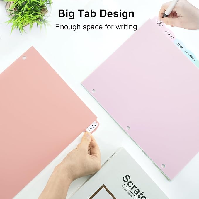 48 Count/6 Sets Write & Erase Binder Dividers - Image 5