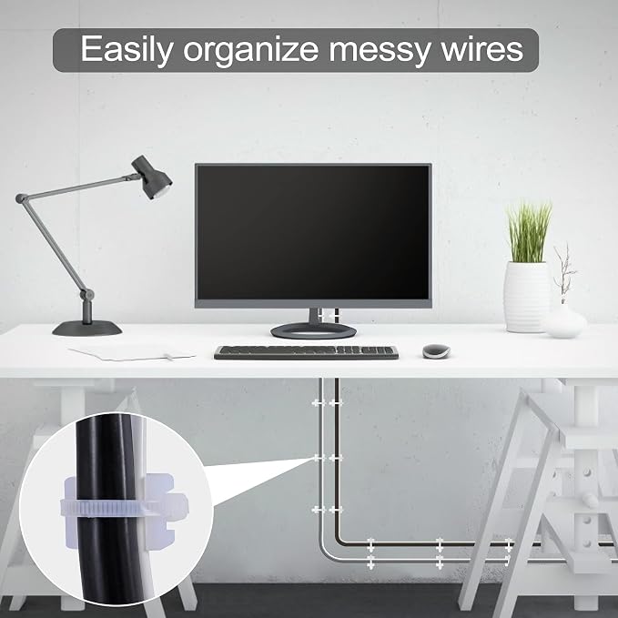 100 Pcs Cable Zip Tie Saddle Type Mounts Base - Image 6