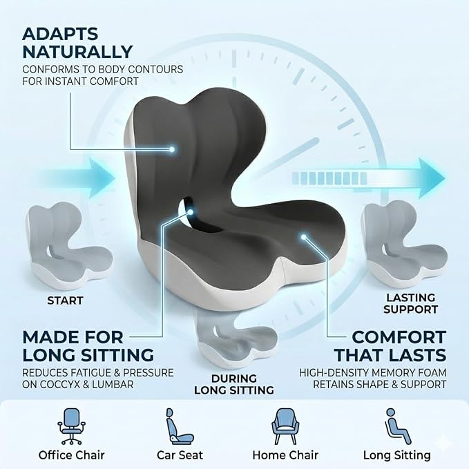 MOYEE Wide Memory Foam Seat Cushion - Image 5