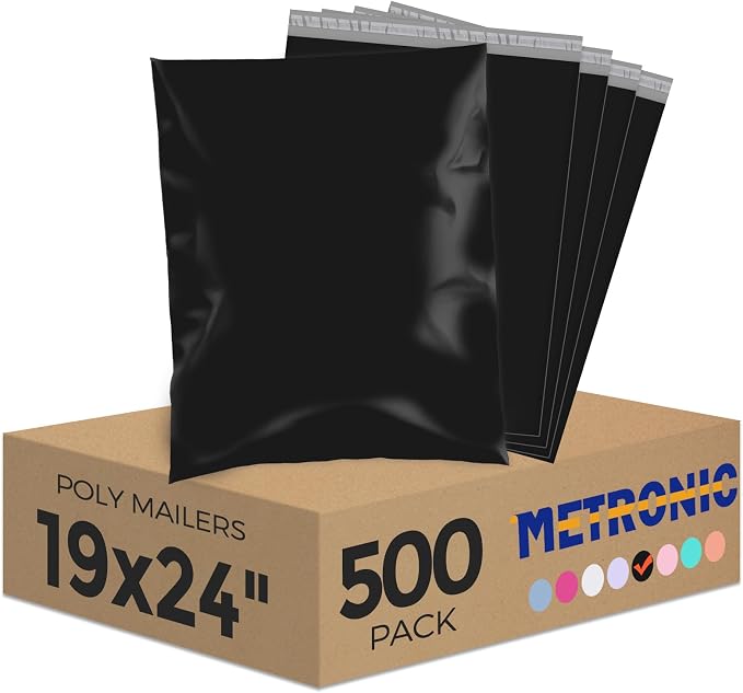 Metronic Poly Mailers 19x24 500PC Large Shipping Bags Envelopes Mailers by METRONIC