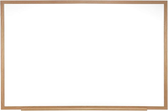 Ghent M1 Porcelain Magnetic Whiteboard, Wood Frame by Ghent