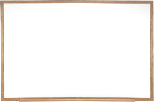 Ghent 4 x 5 Porcelain Magnetic Whiteboard, Wood Frame, 1 Marker, 1 Eraser by Ghent