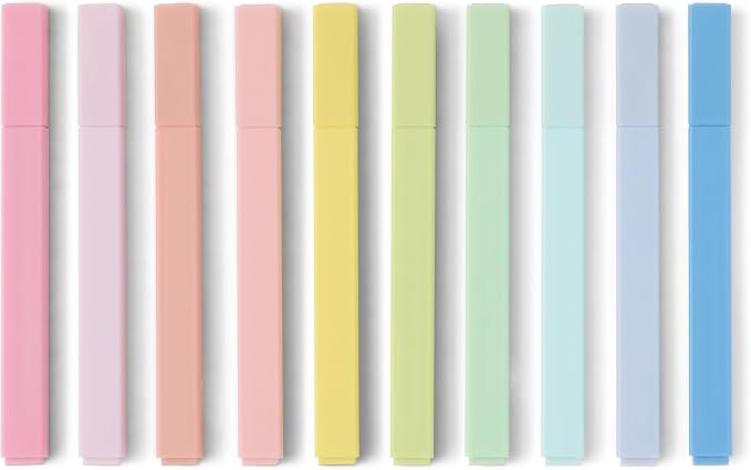 Amazon Basics Pastel Bible Highlighters Set, No Bleed, Chisel Tip, Soft Pastel by AmazonBasics