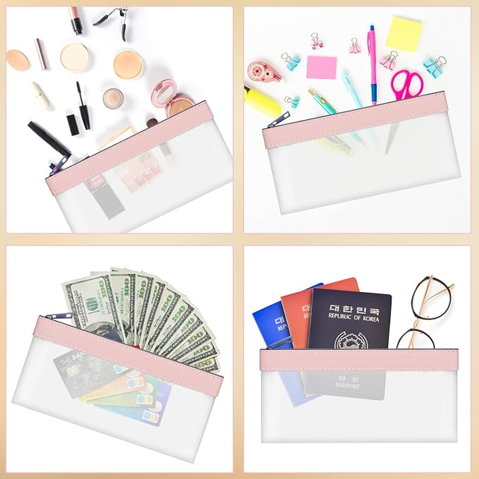 4pcs Storage Bags with Zipper, Waterproof Cash Bag - Image 5