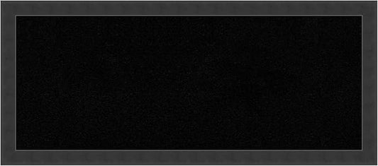 Amanti Art Black Cork Board for Wall, 14x32 Vision Board with Black Wood Frame, Medium Corkboard Office Decor for Home Organization, Modern Contemporary Corkboard Pinboard to display items for home-DeskLoop Office