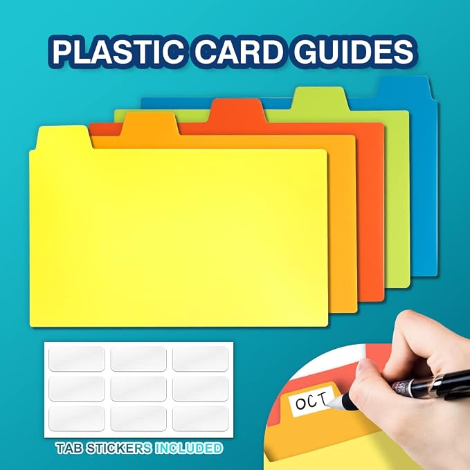 H4D 3x5 Index Card Case with 100 Heavyweight Ruled Index Cards and Dividers - Image 5