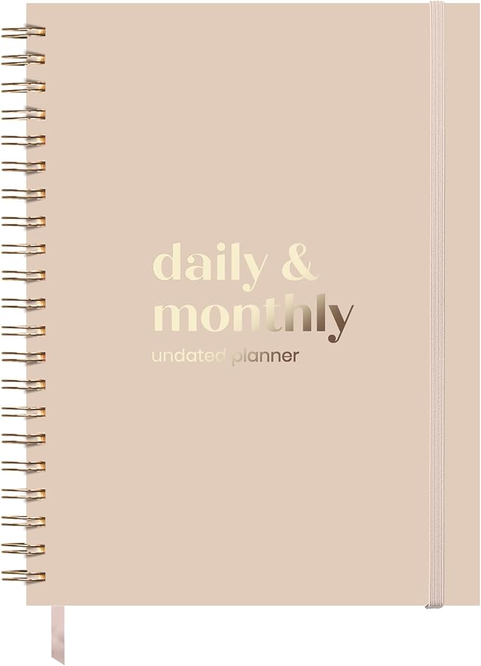 Undated Daily & Monthly Planner 2026-2027 | Hourly Schedule | Large 8.5" x 11" by Unknown