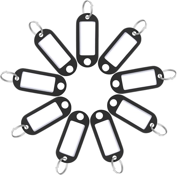 Uniclife 40 Pieces Key Tags 2 Inch Soft Plastic Key Chain Tags by UnicLife