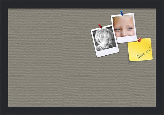 PinPix 18x12 Inch Cork Bulletin Board. This Decorative Framed Pin Board Comes with Pewter Design and a Satin Black Frame. Ideal for Home Office Decor or Message Board (PinPix-1812)-DeskLoop Office