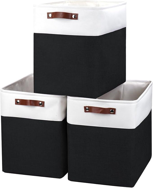 Bagnizer Large Fabric Storage Baskets | 50L Storage Bins, Decorative Linen by Bagnizer