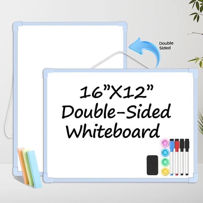 Blue Frame Small Dry Erase Board - Image 4