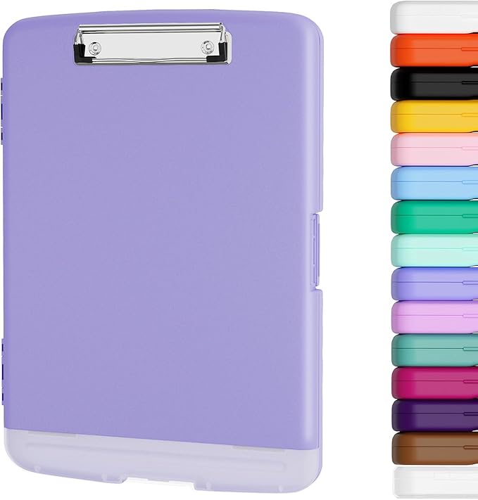 Piasoenc Clipboard with Storage, 8.5 x 11 Organization Box with Pen Holder and by Piasoenc