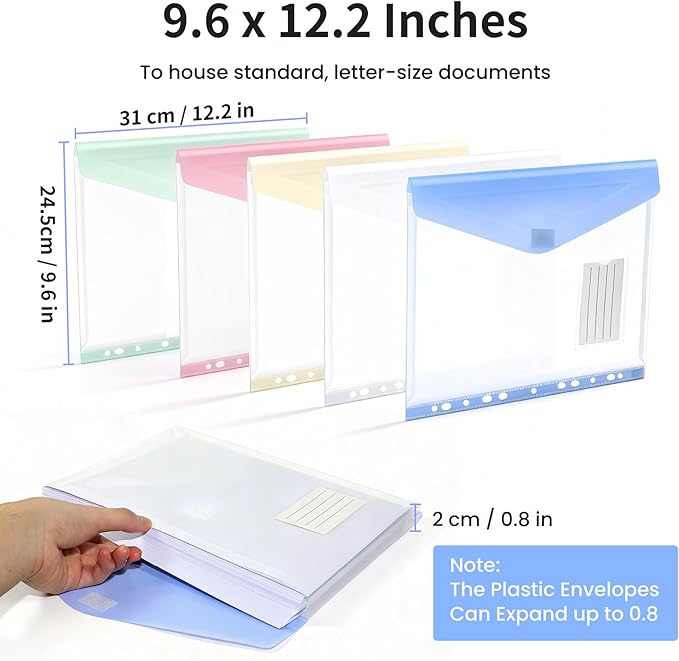 11-Hole Binder Pockets, Fits Letter / A4 Size - Image 2