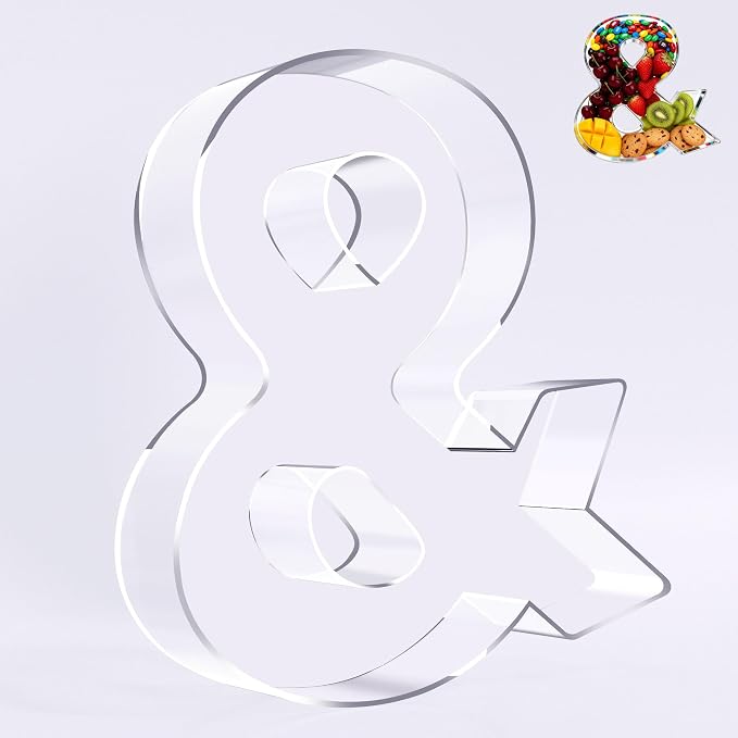 Ledido 10’’ Acrylic Letter Charcuterie Board Box, Reusable Fillable Serving Tray by Ledido