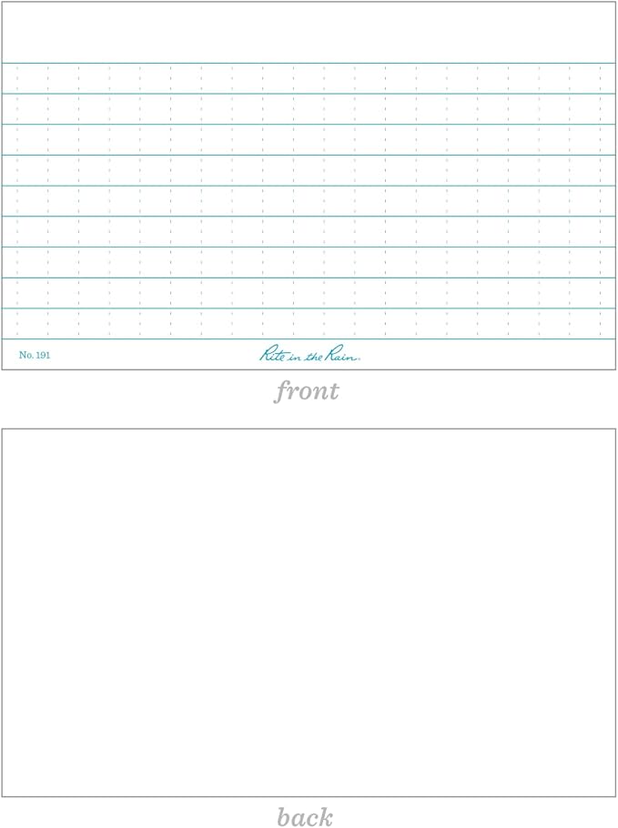 Rite In The Rain Weatherproof Index Cards, Universal Pattern - Image 2