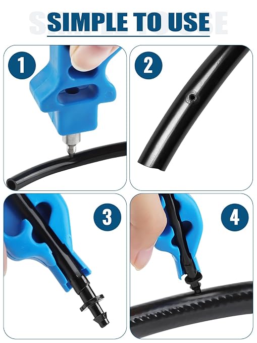 Kalolary 2-in-One Drip Irrigation Tubing Hole Punch Fitting Insertion Tools - Image 3
