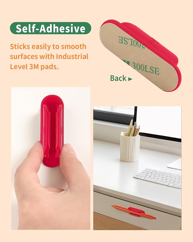 Tiizze Adhesive Pencil Holders for Desk Set of 10 - Image 3