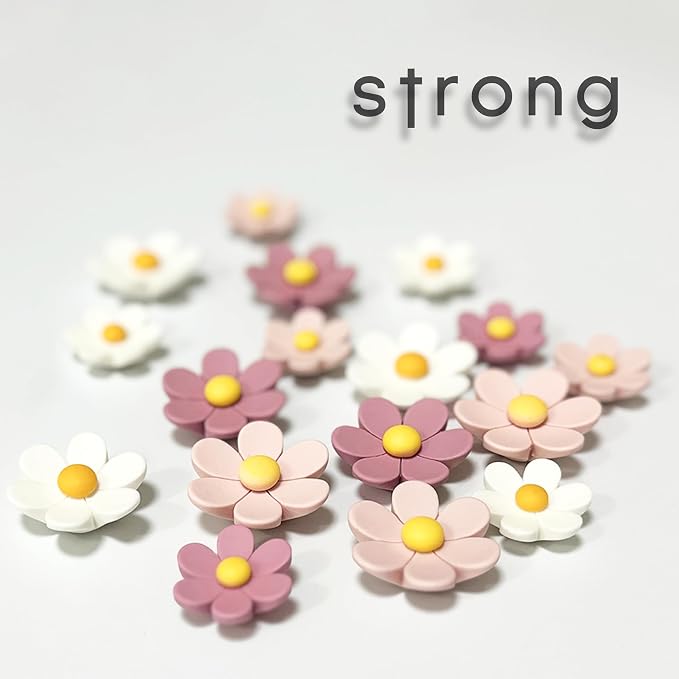18 pcs - Cute Flower Magnet, Girl Pink Magnet - Image 6