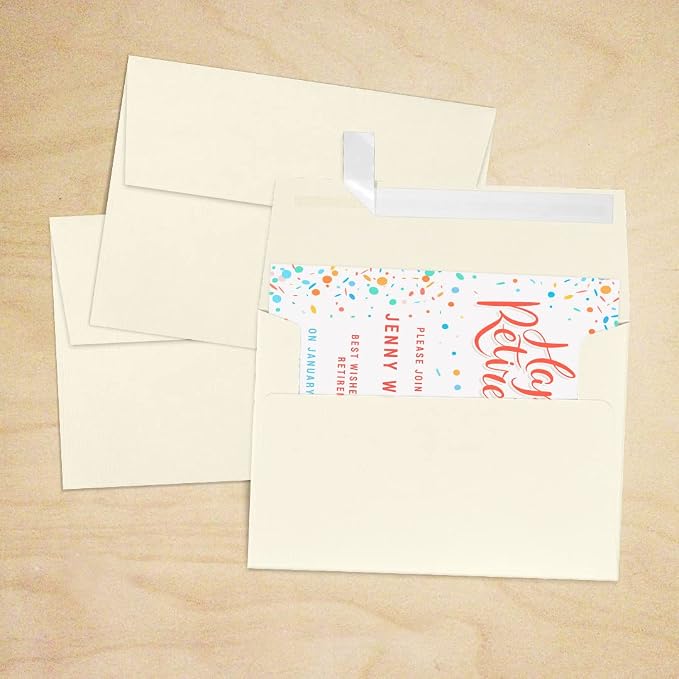 LUXPaper A7 Invitation Envelopes | Peel & Press | 5 1/4" x 7 1/4" | Natural - Image 7