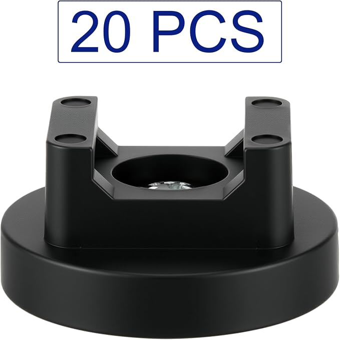 Yookeer 20 Pcs Magnetic Zip Tie Mount Base Black Magnetic Cable Clips Wire - Image 5