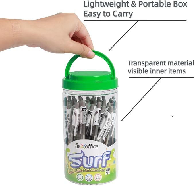 FLEXOFFICE Ballpoint Pens, 0.5mm Fine Point, Smooth Ink Pens, Ball point Pens - Image 5