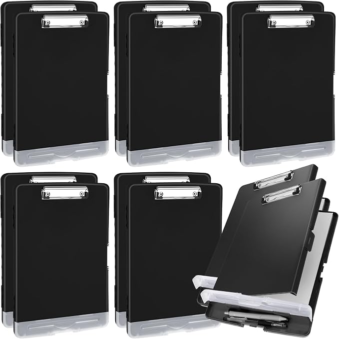 Crtiin 12 Pcs Colored Clipboard by Crtiin