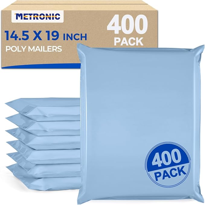 Metronic Poly Mailers 14.5x19 400PC Large Shipping Bags by METRONIC