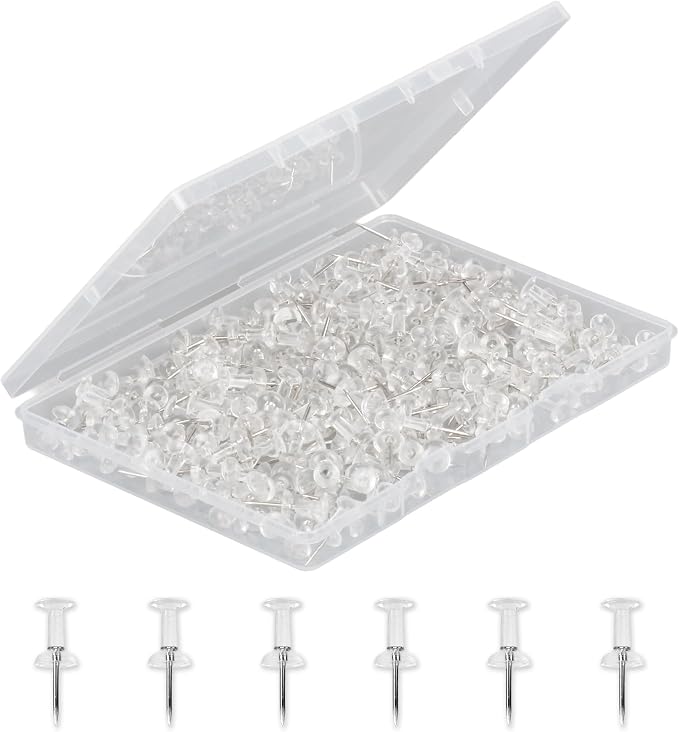 220-Pack Push Pins for Bulletin Board, Thumb Tacks by YEVEETTE