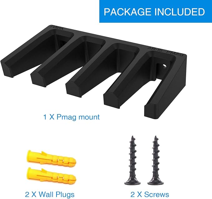 Solid ABS 6X Standard PMAG Wall Mount, Mag Holder, Home Magazine Storage Rack - Image 7