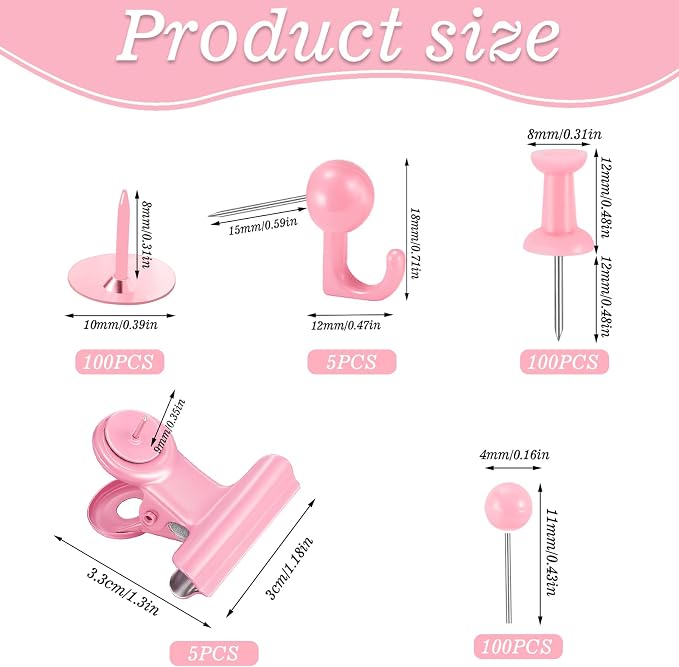 310 Pcs Push Pins Set - Image 2