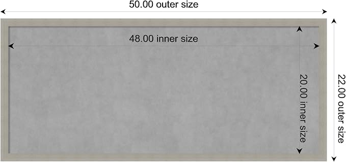 Amanti Art Grey Framed Magnetic Board 22x50 Oversize Vision Board - Image 3