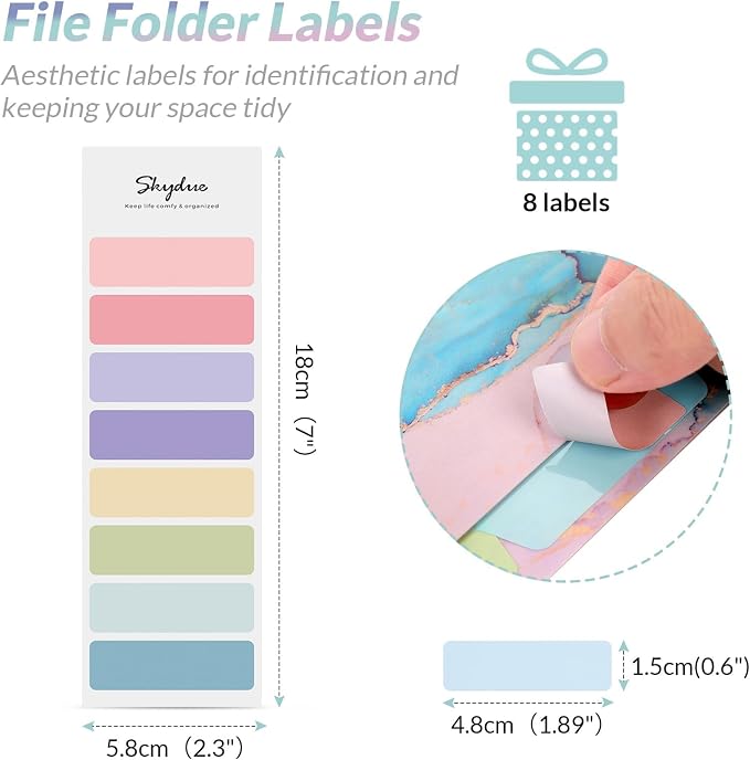 SKYDUE 5 Pockets Expanding File Folder, File Folders, Cute Accordion File - Image 3