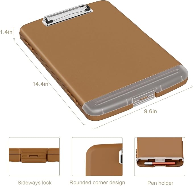 Piasoenc Clipboard with Storage, 8.5 x 11 Organization Box with Pen Holder and - Image 3