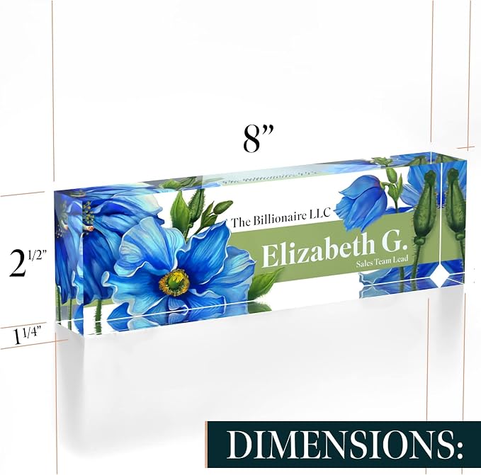 Personalized Name Plate, Custom Name Plates, 2 x 8 Inches, Thick Crystal-Clear - Image 7
