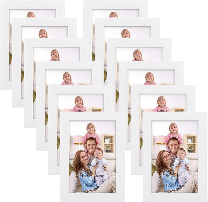 Giftgarden White 4x6 Picture Frame Pack of 12 by Giftgarden